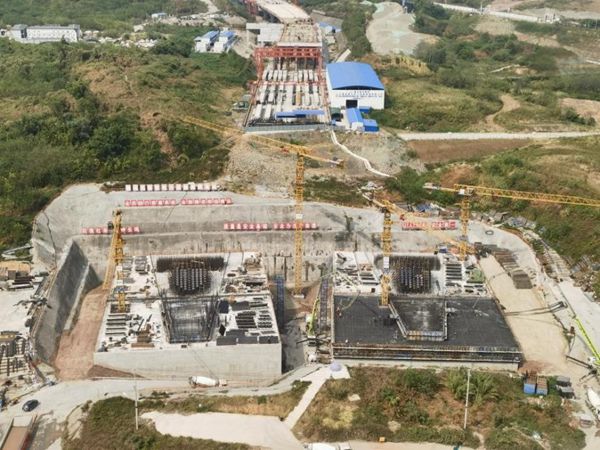黃桷沱長江大橋南錨碇施工現場。重慶市建科院供圖