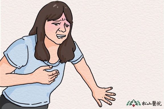 胸口憋悶。重慶松山醫院供圖