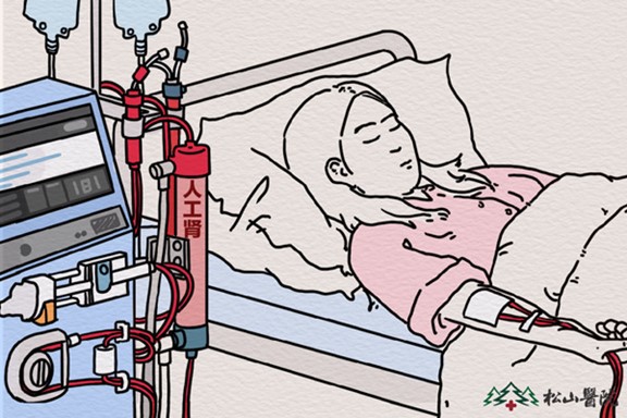 透析示意圖。重慶松山醫院供圖