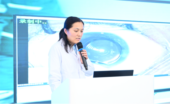 秦艷科普白內障正確防治知識。重慶南坪愛爾眼科醫院供圖