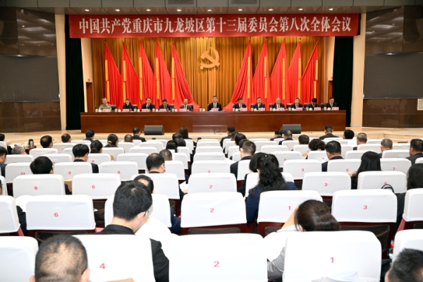 中國共產黨重慶市九龍坡區第十三屆委員會第八次全體會議召開。王茂松攝