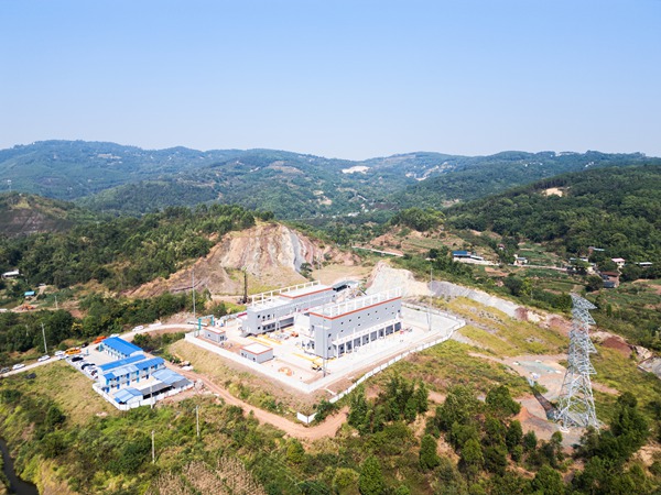 榮昌許溪220千伏輸變電工程建設航拍。國網重慶永川供電公司供圖