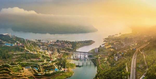 藺市美景。藺市街道供圖