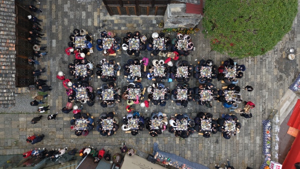 泡湯宴航拍。武隆區委宣傳部供圖