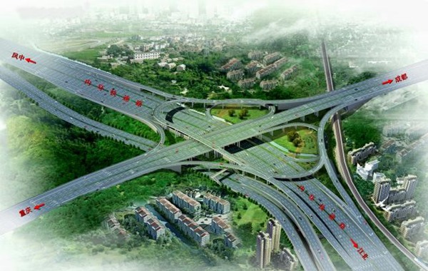西環立交改造工程。重慶設計集團有限公司市政設計研究院供圖