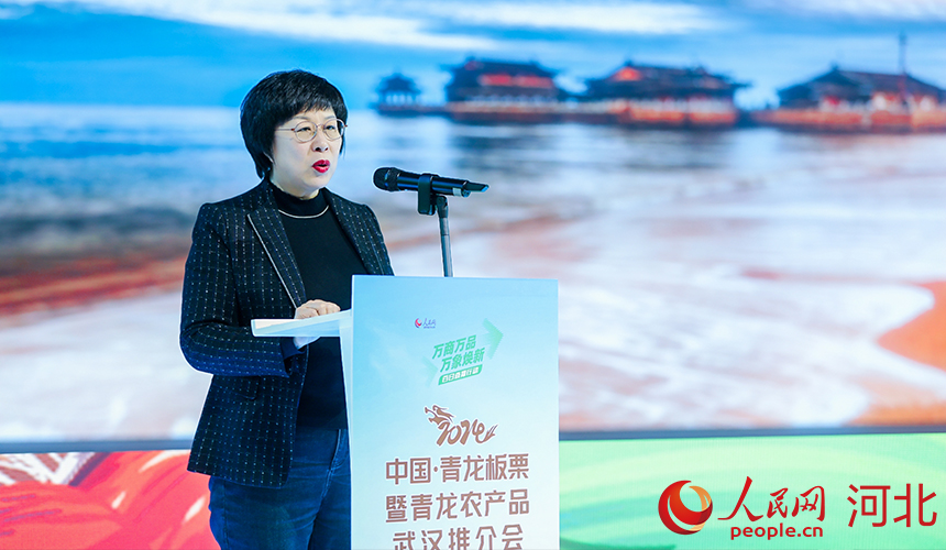 秦皇島市委宣傳部常務副部長侯葵然講話。人民網記者 周博攝