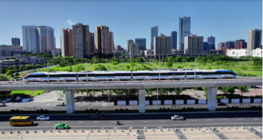 市郊鐵路璧山至銅梁線。重慶市住房和城鄉建設委員會供圖