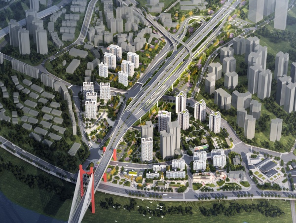 瓦廠嘴片區城市更新項目效果圖。江北區委宣傳部供圖