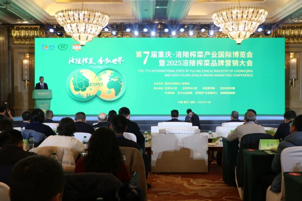 第七屆重慶·涪陵榨菜產業國際博覽會暨2025涪陵榨菜品牌營銷大會開幕。胥世鵬攝