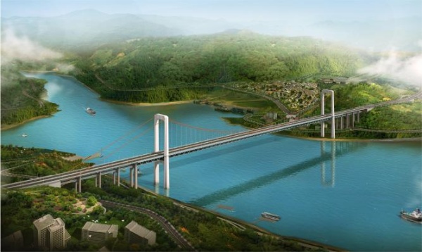 重慶郭家沱長江大橋。重慶設計集團有限公司市政設計研究院供圖
