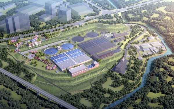 肖家河污水處理廠四期擴建工程效果圖。重慶碧水源建設項目管理有限責任公司供圖