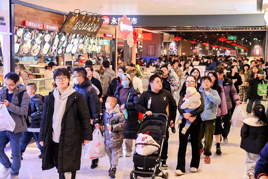 商圈人氣旺。渝北發布