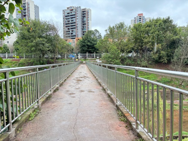 新安裝的石橋護欄，安全又美觀。李燕秋攝