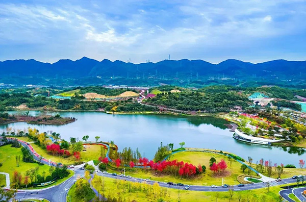明月湖美景。兩江協同創新區供圖