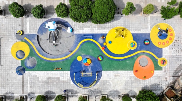 永新鎮富家社區新修建的口袋公園。綦江區委宣傳部供圖