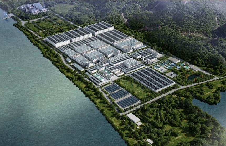 東方希望玻璃纖維項目效果圖。受訪者供圖