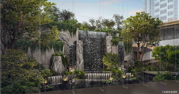 下沉庭院景觀意境圖。招商蛇口重慶公司供圖