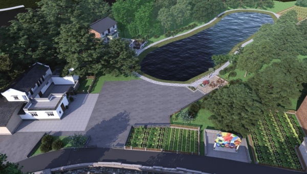 “香村藝境?巴蜀美麗庭院示范片”鄉野耕釣園效果圖。西永街道供圖