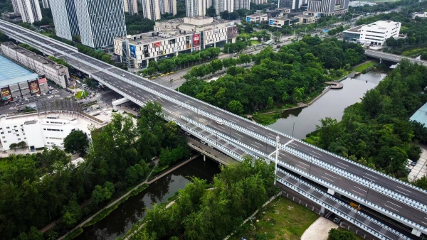 即將通車的茶惠大道（一標段）。中建三局橋梁事業部供圖