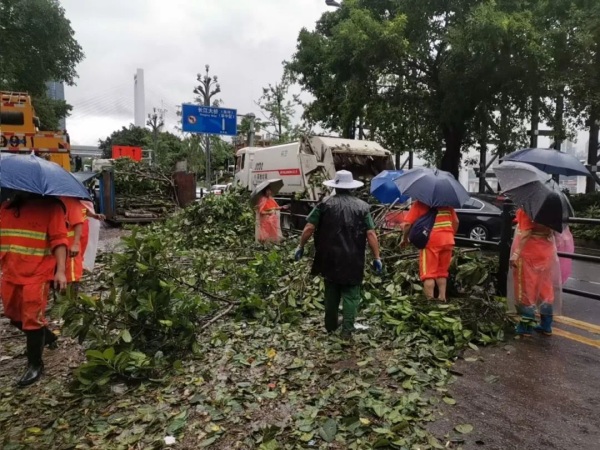 專業隊伍開展巡查搶險。郭旭攝
