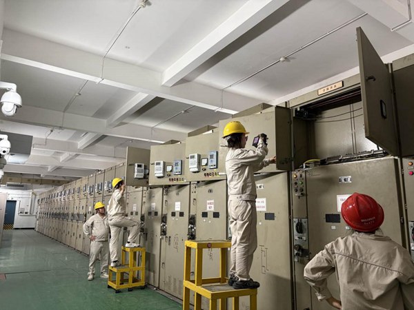 電力員工對電網設備進行巡檢。國網重慶永川供電公司供圖