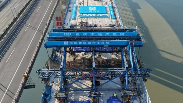 渝武高速拓寬改造項目馬鞍石復線橋。重慶市住房和城鄉建委供圖