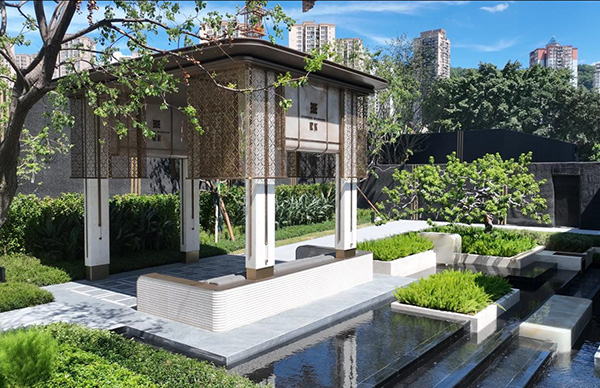 熙宸社區內部景觀實景圖。重慶華僑城供圖