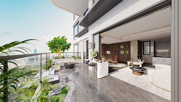 空中庭院意境圖。重慶華僑城供圖