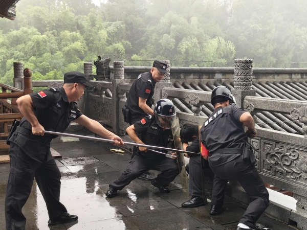 演練現場。大足石刻研究院供圖