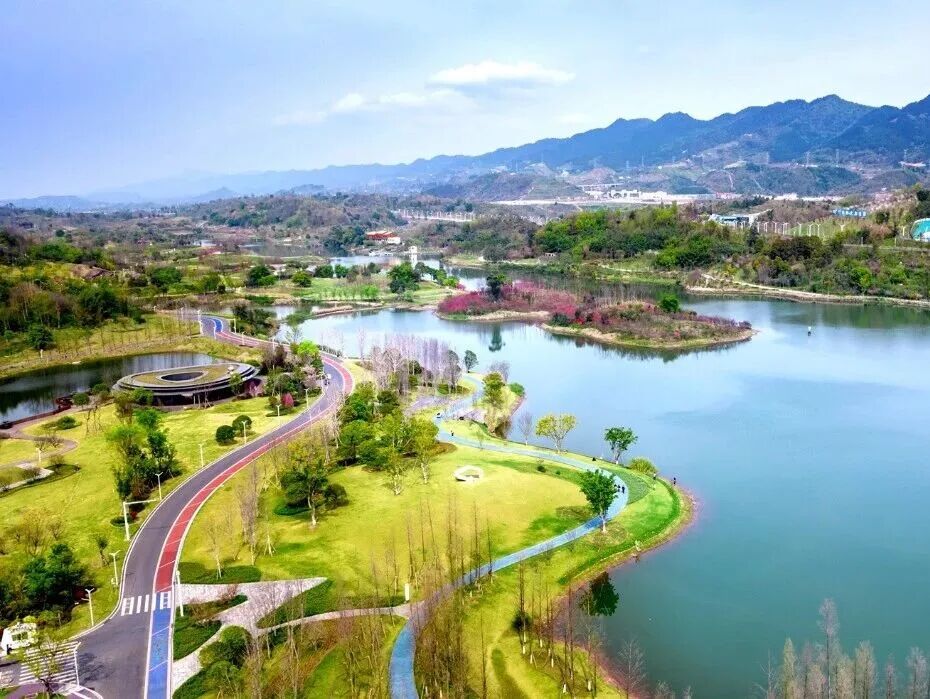 明月湖美景。兩江協同創新區供圖