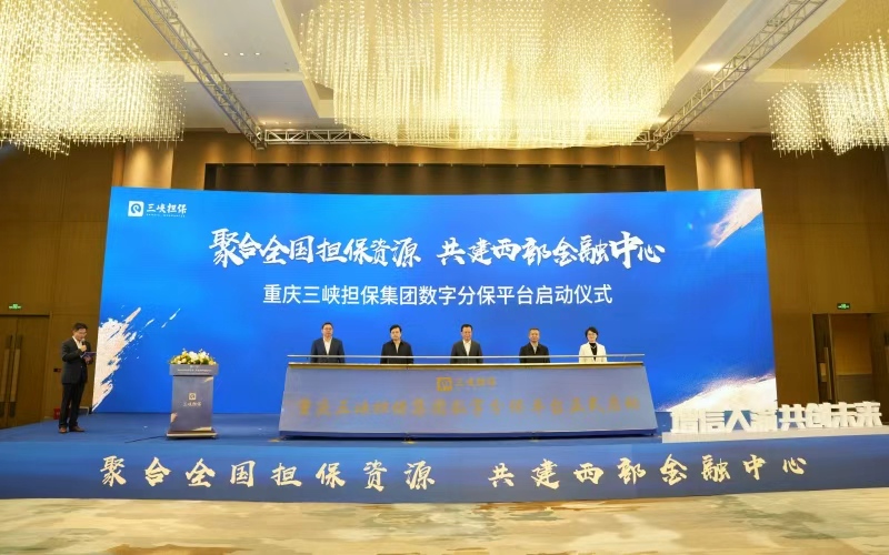 數字分保平臺啟動儀式。重慶三峽擔保集團供圖